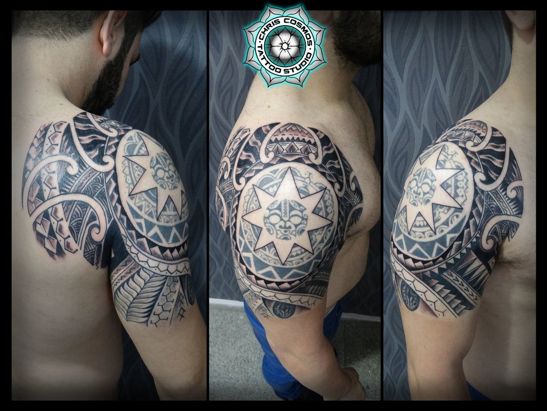 tattoo maori polynesian custom tziortzis studio chris cosmos