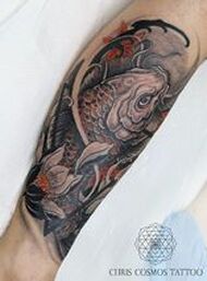 tattoo koi fish japanese color neotraditional cyprus chris cosmos limassol