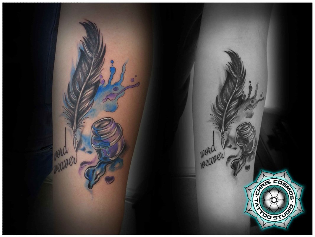 tattoo ink well color splash watercolor cosmos tattoo studio limassol cyprus