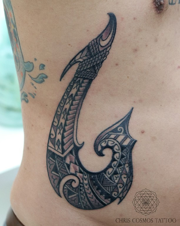 tattoo polynesian maori rib hook custom chris cosmos limassol cyprus