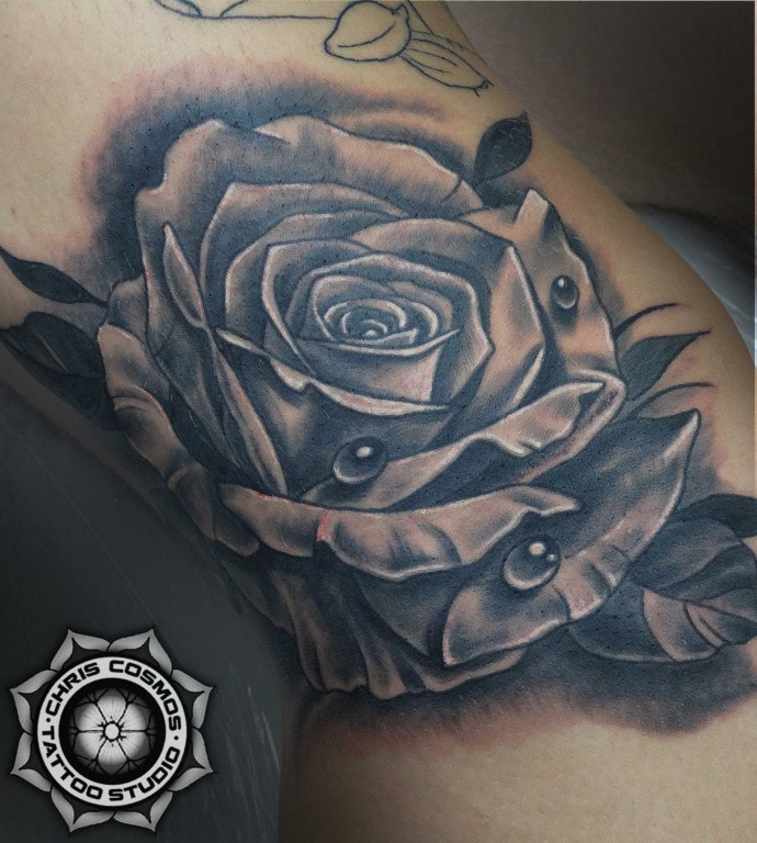 rose tattoo limassol realistic cosmos tziortzis cyprus