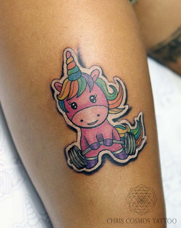tattoo unicorn cute sticker crossfit color chris cosmos limassol cyprus